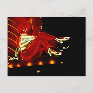 Elektro-Showgirl #2 Las Vegas Vintage-Neon-Schrift Postkarte