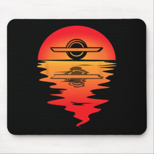 Elektro-Skateboard Vintage-Sonnenuntergang Onewhee Mousepad