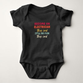 Elektro wird ein Spaß Baby Strampler