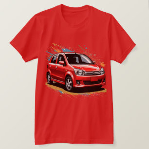 Elektroauto mit lebendigen Farbspritzern T-Shirt