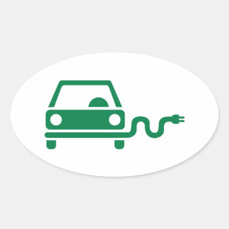 Elektroauto Ovaler Aufkleber