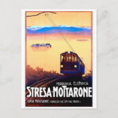Elektrobahn Stresa-Mottarone, Italien, Vintag Postkarte (Vorderseite)