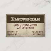 Elektrobetriebskarte Visitenkarte (Vorderseite)