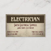 Elektrobetriebskarte Visitenkarte (Vorderseite)