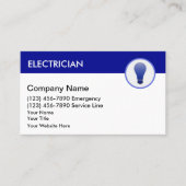 Elektrobetriebskarte Visitenkarte (Vorderseite)