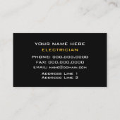 Elektrobetriebskarte Visitenkarte (Rückseite)