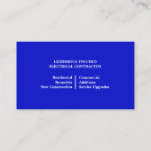 Elektrobetriebskarte Visitenkarte (Rückseite)