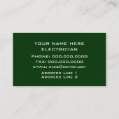 Elektrobetriebskarte Visitenkarte (Rückseite)