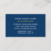 Elektrobetriebskarte Visitenkarte (Rückseite)