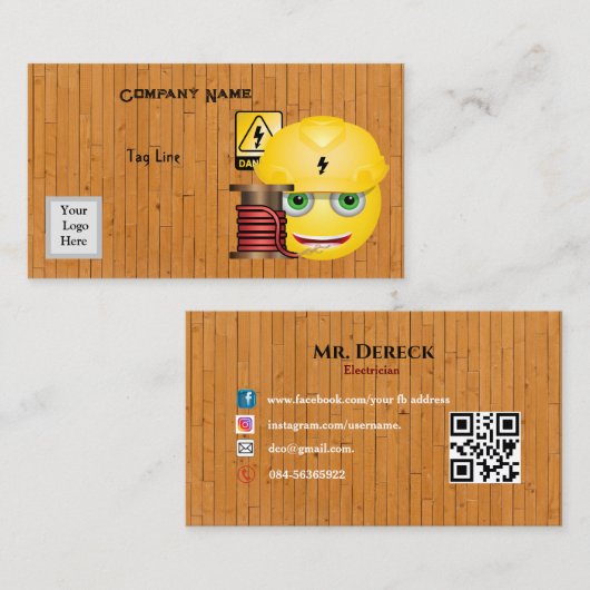 Elektrobetriebskarte Visitenkarte (Vorne/Hinten)