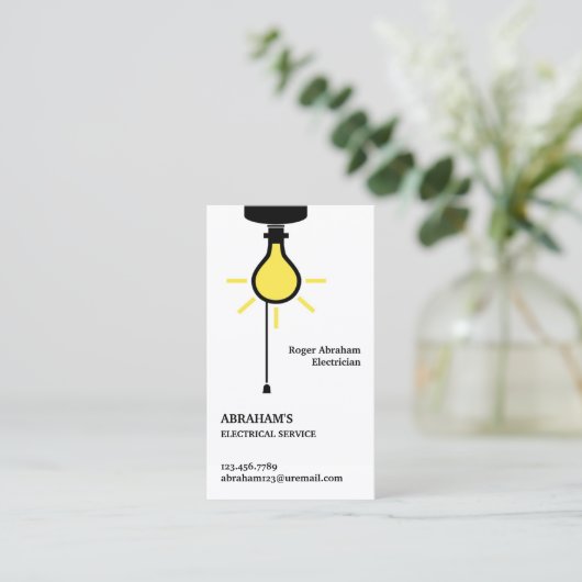 Elektrobetriebskarte Visitenkarte (Stehend Vorderseite)