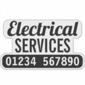 Elektrodienstleistungen Aufkleber (Vorderseite)