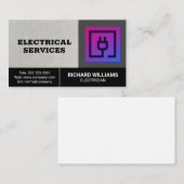 Elektrodienstleistungen | Symbol für den elektrisc Visitenkarte (Vorne/Hinten)