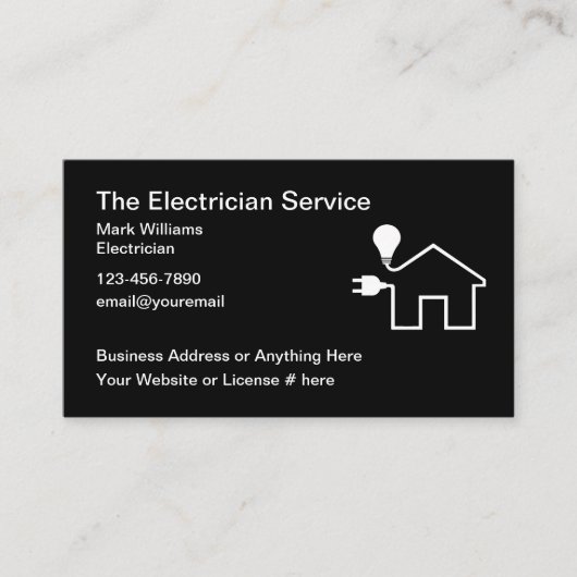 Elektrofachkarten Visitenkarte (Vorderseite)