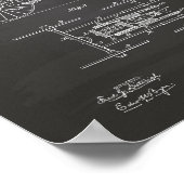 Elektrofahrzeug 1893 Patentenkabine Poster (Ecke)