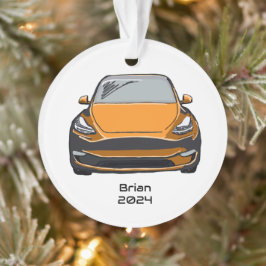 Elektrofahrzeug SUV Orange Handgezeichnete Skizze Ornament