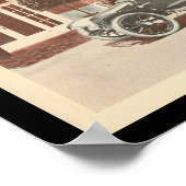 Elektrofahrzeuge Kraftfahrzeuge Vintag drucken Poster (Ecke)