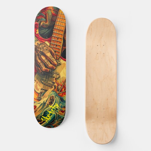 Elektrogitarre Skateboard (Vorderseite)