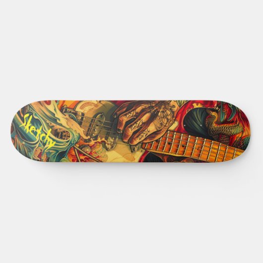 Elektrogitarre Skateboard (Horizontal)