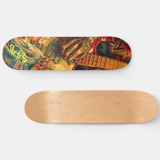 Elektrogitarre Skateboard (Horizontal)