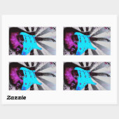 Elektrogitarren-Aufkleber Rechteckiger Aufkleber (Blatt)