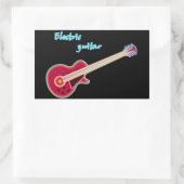 Elektrogitarren-Aufkleber Rechteckiger Aufkleber (Tasche)