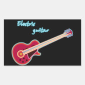 Elektrogitarren-Aufkleber Rechteckiger Aufkleber (Vorderseite)