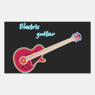 Elektrogitarren-Aufkleber Rechteckiger Aufkleber