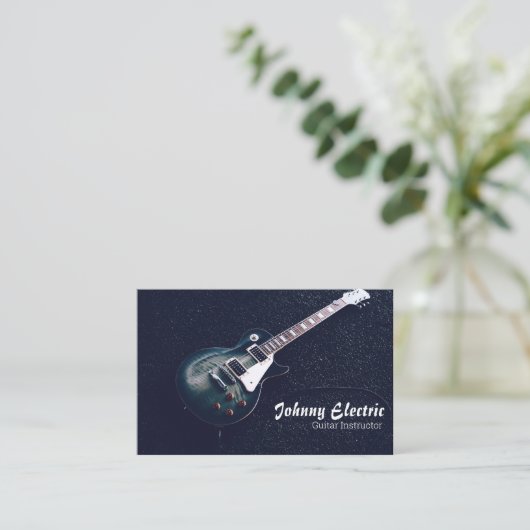 Elektrogitarrist Visitenkarte (Stehend Vorderseite)