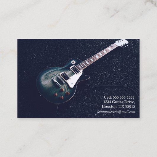 Elektrogitarrist Visitenkarte (Rückseite)