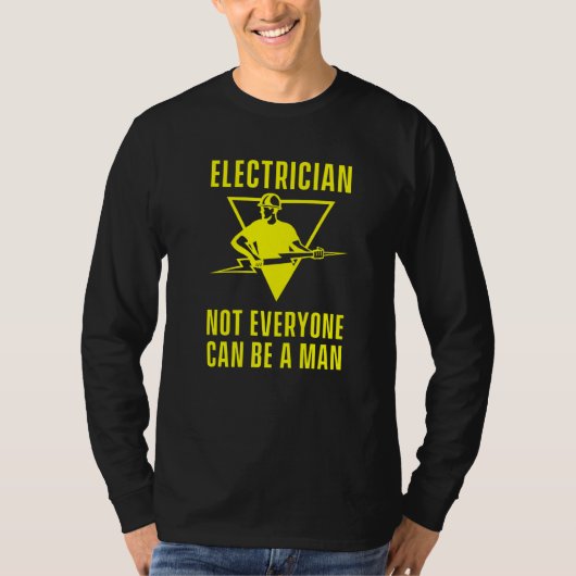 Elektrohandwerker Lineworker Lineman High Volt T-Shirt (Vorderseite)