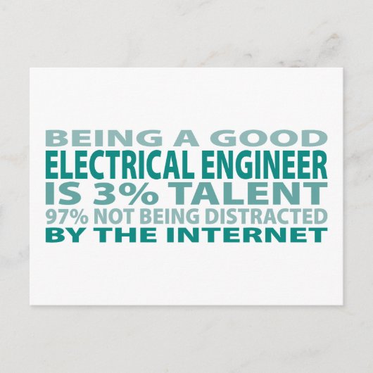 Elektroingenieur 3 %-Talent Postkarte (Vorderseite)