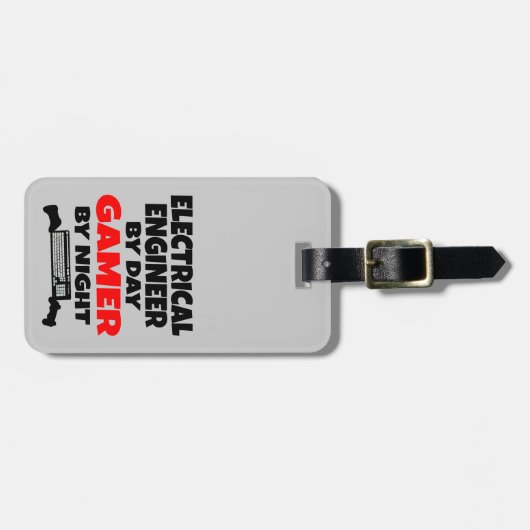 Elektroingenieur bei Day Gamer by Night Gepäckanhänger (Vorderseite horizontal)