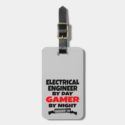 Elektroingenieur bei Day Gamer by Night Gepäckanhänger (Vorderseite vertikal)