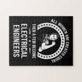 Elektroingenieur für Frauen ist gleich Puzzle (Horizontal)