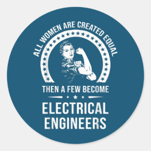 Elektroingenieur für Frauen ist gleich Runder Aufkleber