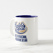 Elektroingenieur-Geschenk (Welten am besten) Zweifarbige Tasse (Vorderseite Links)