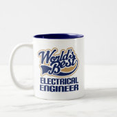 Elektroingenieur-Geschenk (Welten am besten) Zweifarbige Tasse (Links)