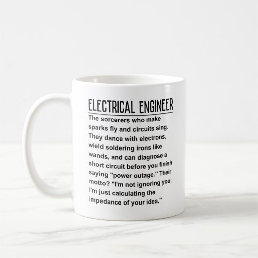 Elektroingenieur Kaffeetasse (Links)