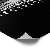 Elektroingenieur Lineman Job Electrician Poster (Ecke)