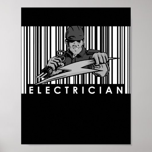 Elektroingenieur Lineman Job Electrician Poster (Vorne)