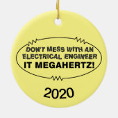 Elektroingenieur Megahertz Oval Keramik Ornament (Hinten)