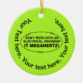 Elektroingenieur Megahertz Oval Keramik Ornament (Vorne)