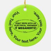 Elektroingenieur Megahertz Oval Keramik Ornament (Hinten)