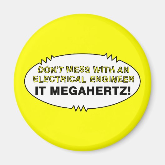 Elektroingenieur Megahertz Oval Magnet (Vorne)