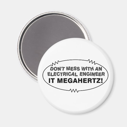 Elektroingenieur Megahertz Oval Magnet (Vorderseite/Rückseite)