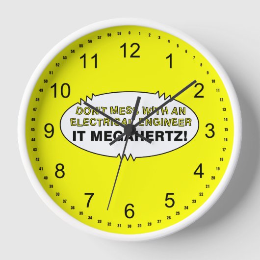 Elektroingenieur Megahertz Oval Uhr (Vorderseite)