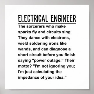 Elektroingenieur Poster