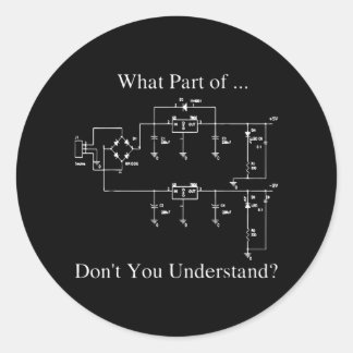 Elektroingenieur Runder Aufkleber