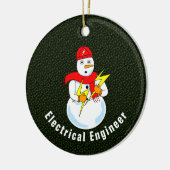 Elektroingenieur Snowman Keramik Ornament (Links)